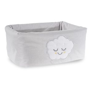 Cestino portacose con ricamo nuvola Smile