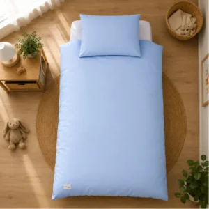 Copripiumino letto con federa tinta unita