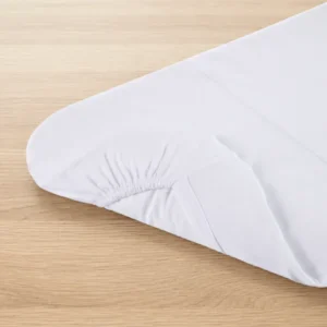 Coprimaterasso angolato per lettino in jersey di cotone bianco - cm 63 x 125